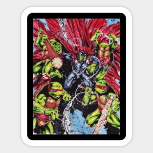 Spawn and TMNT Team-Up Sticker